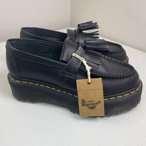 Dr Martens Women’s Size 8 Shoes Adrian Quad Platform Loafer Leather Black Mens 7